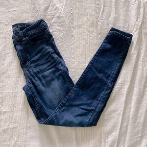 American Eagle 2 super high rise Jegging jeans dark wash